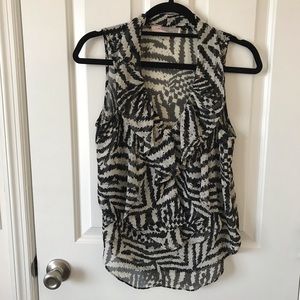 Forever 21 Sleeveless Animal Print Top